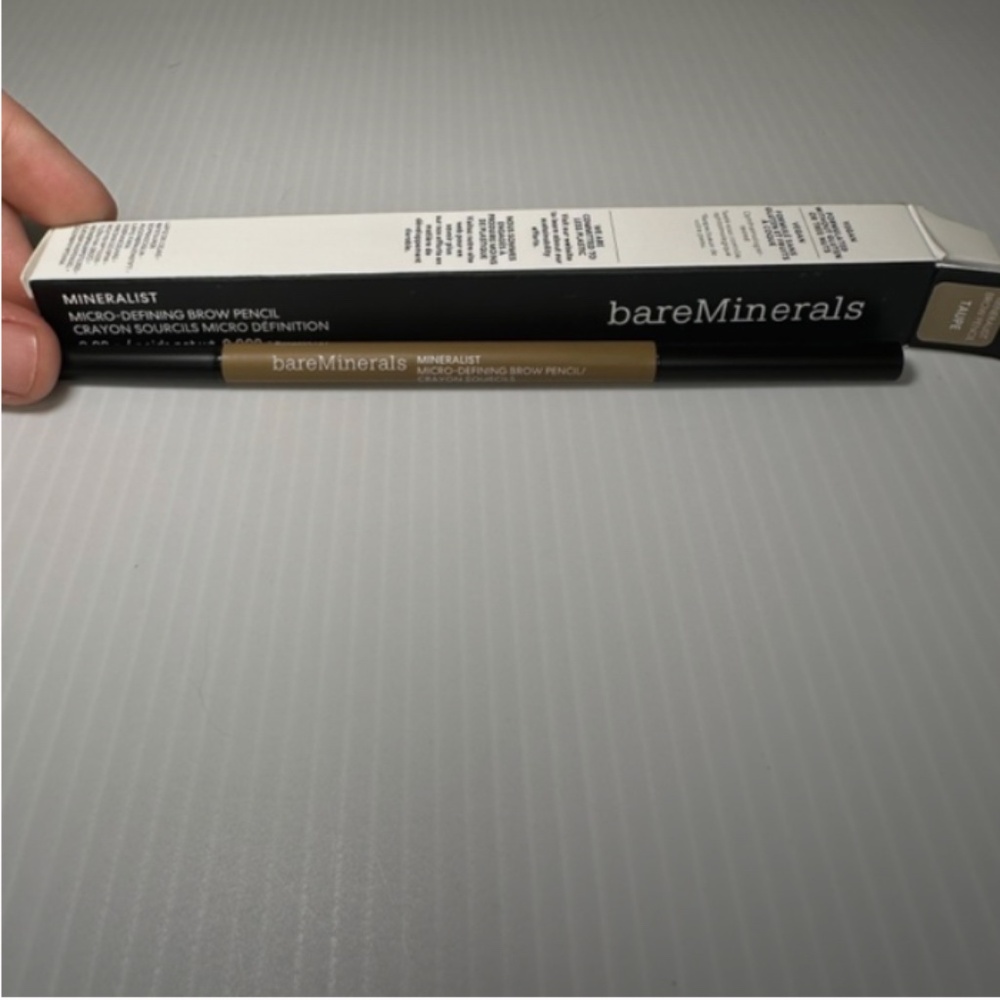 BARE MINERALS MICRO Defining Brow Pencil Taupe 0.002 OZ NEW IN BOX